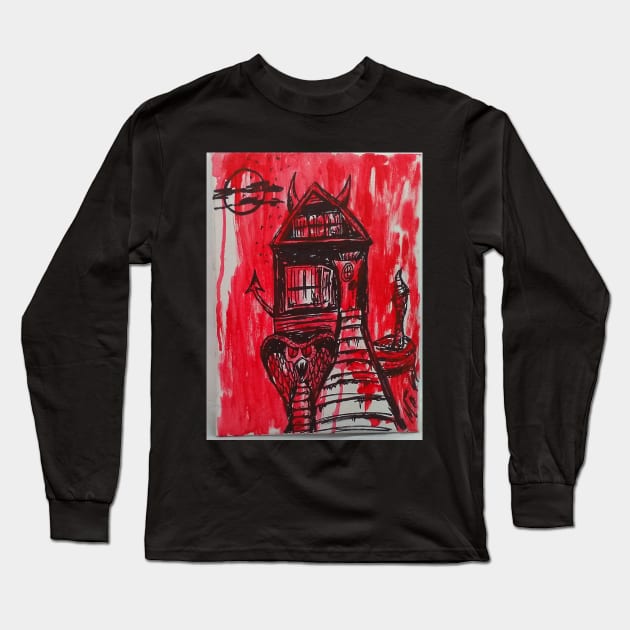 The House of Doktor Anton Lavey Long Sleeve T-Shirt by miz44